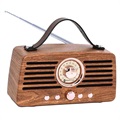 Creative Retro FM Radio Bluetooth Speaker - Brown