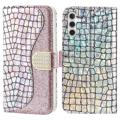 Croco Bling Series Samsung Galaxy A13 5G Wallet Case - Rose Gold