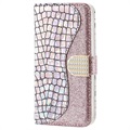 Croco Bling Series Samsung Galaxy A53 5G Wallet Case - Rose Gold