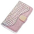 Croco Bling Series Samsung Galaxy A53 5G Wallet Case - Rose Gold