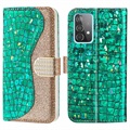 Croco Bling Series Samsung Galaxy A33 5G Wallet Case - Green
