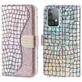 Croco Bling Series Samsung Galaxy A33 5G Wallet Case - Rose Gold