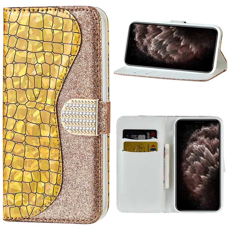 Croco Bling Series Iphone 12 Pro Max Wallet Case