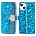 Croco Bling Series iPhone 14 Wallet Case - Blue