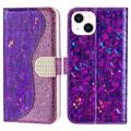 Croco Bling Series iPhone 14 Wallet Case - Purple