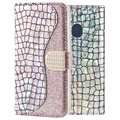 Croco Bling Samsung Galaxy A30, Galaxy A20 Wallet Case