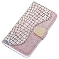 Croco Bling Series iPhone 13 Pro Wallet Case - Rose Gold