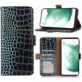 Crocodile Series Honor 70 Wallet Leather Case with RFID - Green