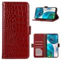 Crocodile Series iPhone 14 Wallet Leather Case with RFID - Black