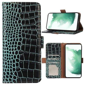 Crocodile Series OnePlus Nord 2T Wallet Leather Case with RFID - Black