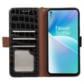 Crocodile Series OnePlus Nord 2T Wallet Leather Case with RFID - Black