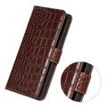 Crocodile Series Samsung Galaxy Xcover6 Pro Wallet Leather Case with RFID - Brown
