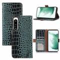 Crocodile Series Samsung Galaxy M13 Wallet Leather Case with RFID - Black