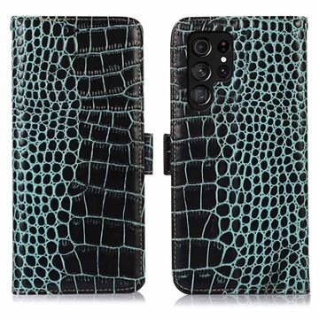 Samsung Galaxy S26 Ultra Crocodile Series Wallet Leather Case with RFID