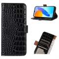 Crocodile Series Honor X20 SE Wallet Leather Case with RFID - Black