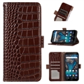 Crocodile Series Nokia G22 Wallet Leather Case with RFID
