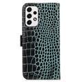 Crocodile Series Samsung Galaxy A33 5G Wallet Leather Case with RFID - Green