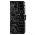 Crocodile Series Samsung Galaxy A53 5G Wallet Leather Case with RFID - Black