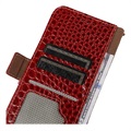 Crocodile Series Samsung Galaxy A53 5G Wallet Leather Case with RFID - Red