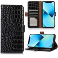 Crocodile Series Samsung Galaxy Xcover6 Pro Wallet Leather Case with RFID - Black