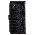 Crocodile Series Samsung Galaxy Xcover6 Pro Wallet Leather Case with RFID - Black
