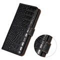 Crocodile Series Samsung Galaxy Xcover6 Pro Wallet Leather Case with RFID - Black