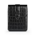 Crocodile Texture Waist Bag for Foldable Phones - Rotating Belt Clip - Black