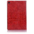 Samsung Galaxy Tab S5e Folio Case - Crocodile - Red