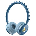 Cute Dinosaur Stereo Kids Headphones Y18 - 3.5mm - Blue