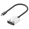 D0249 2-in-1 USB-C Adapter for AR Glasses and Gaming Consoles - Black / White