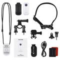 D100 2K Mini Thumb Camera with Accessories - White / Black