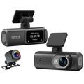 D191 MAX Dual Dash Cam - 4K Front, 1080p Rear, WiFi, Night Vision - Black