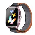 D20 Smartwatch with Wireless Earphones, AI Translation - Nylon Strap - Rose Gold