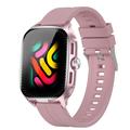 D20 Smartwatch with Wireless Earphones, AI Translation - Silicone Strap - Rose Gold