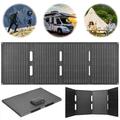 DE-60 60W Foldable Solar Panel and Charger for Backpacking, Hiking, Camping - Black