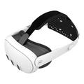 DEVASO Head Strap Compatible with Meta Quest 3 VR Headset Adjustable Strap Version 2.0, White
