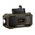 DF-570 Hand Crank Solar Emergency Radio with 5000mAh Power Bank - Olive Green