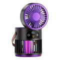 DF1 3-in-1 Cooling Fan with Mosquito Killer Lamp - Black / Purple