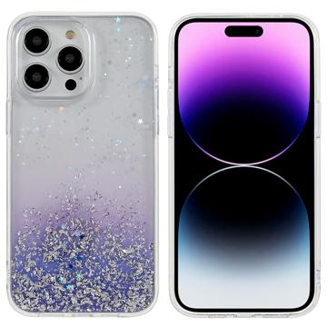 Dfans Starlight Glitter iPhone 14 Pro Max Hybrid Case - Purple