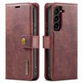 DG.Ming 2-in-1 Samsung Galaxy S23 5G Detachable Wallet Leather Case - Wine Red