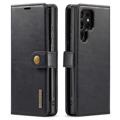 DG.Ming 2-in-1 Samsung Galaxy S23 Ultra 5G Detachable Wallet Leather Case - Black
