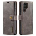DG.Ming 2-in-1 Samsung Galaxy S23 Ultra 5G Detachable Wallet Leather Case - Grey