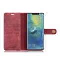 DG.Ming 2-in-1 Huawei Mate 20 Pro Detachable Wallet Leather Case - Red