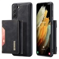 DG.Ming M2 Samsung Galaxy S21 FE 5G Hybrid Case with Wallet - Black