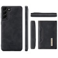 DG.Ming M2 Samsung Galaxy S21 FE 5G Hybrid Case with Wallet - Black