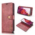 Samsung Galaxy S20 FE DG.Ming 2-in-1 Detachable Wallet Leather Case - Wine Red