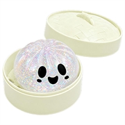 Dowmoo Halloween Dumpling Squishy Stress Relief Toy with Steamer Box - White Ghost