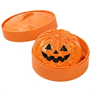 Dowmoo Halloween Dumpling Squishy Stress Relief Toy with Steamer Box - Orange Pumpkin