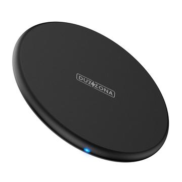 DUZZONA W11 15W Round Wireless Charger Ultra-Thin Charging Pad with 1m Cable (CE / FCC / UKCA / ROHS)