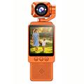 DV09 Clip-On 4K WiFi Pocket Camera with Rotating Lens - Orange